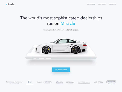 Landing page - Miracle animation clean colors design landing minimal ui ux web website