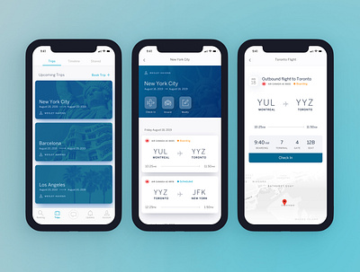 Trip Itinerary — Mobile App corporate flight app itinerary mobile mobile app mobile app design mobile application mobile design mobile ui product design travel travel app ui ui design
