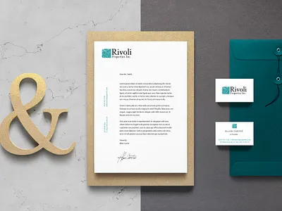 Rivoli Business Papers business card design graphic design letterhead logo print