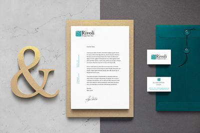 Rivoli Business Papers business card design graphic design letterhead logo print