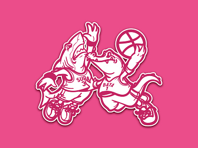 Surabaya BasketBall adobeillustator animal basketball cartoon crocodile digitalart dribbble logo dribbbleweeklywarmup hometown illustration indonesia shark sport sticker surabaya symbol vector vectorart weekly challenge weeklywarmup