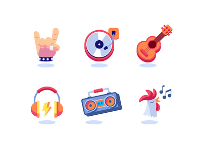 Music icons alternative boombox cock disc dj guitar headphones icons music rock rocknroll