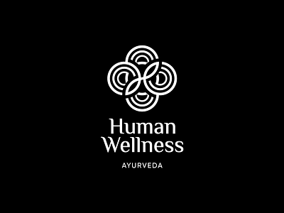 Logo ayurveda blackandwhite branding elements five human identity illustrator indian leaf lifestyle logo logodesign medical medicine pride wellness