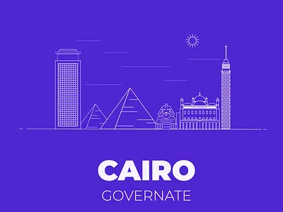 Week 01 - Cairo Sticker brand branding design flat hometown icon illustration illustrator sticker vector warmup weekly challenge weekly ui