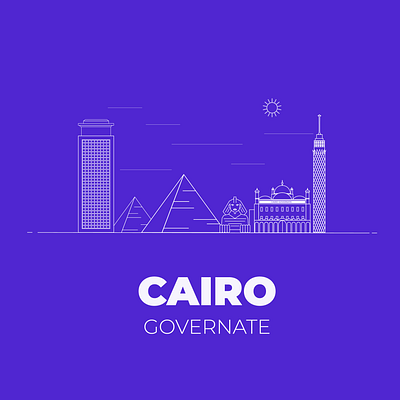 Week 01 - Cairo Sticker brand branding design flat hometown icon illustration illustrator sticker vector warmup weekly challenge weekly ui