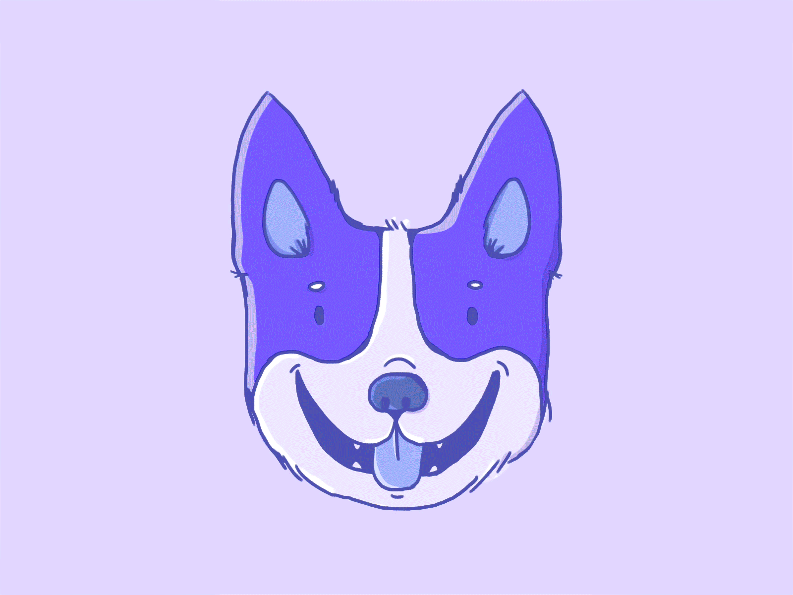 ColorPup animation colors corgi courgie digital art dog gif hue illustration motion puppy