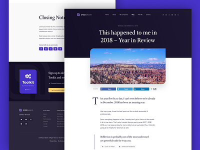 SyedBalkhi.com blog clean design minimalist purple ui website wordpress