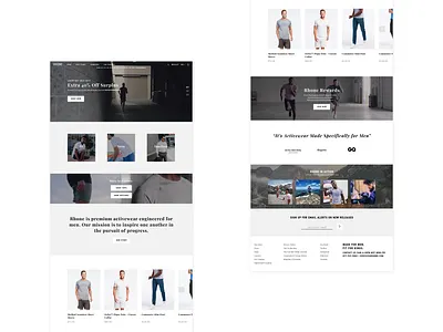 Rhone Homepage Redesign branding design design sprint ecommerce homepage design redesign uxui web design