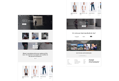 Rhone Homepage Redesign branding design design sprint ecommerce homepage design redesign uxui web design