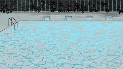 Midnight Pool animation design illustration photoshop scene