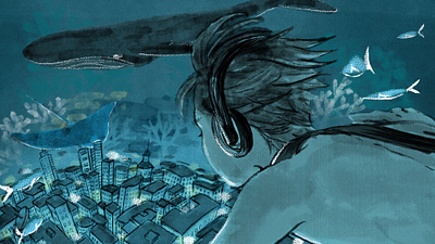 Midnight Pool animation design illustration photoshop