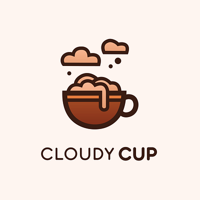 Cloudy Cup art brand brand identity branding cloudy concept cup design illustration logo logodesign logodesigner logodesigns minimal simple sketch ui uiux vector vector illustration
