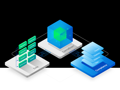 Fyllo - Data Flow Illustration branding illustration vector web design