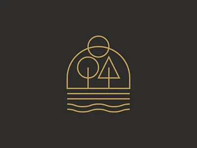 3 / 4 nature scene graphic graphicdesign logo logodesign logos minimalism monoline staybold