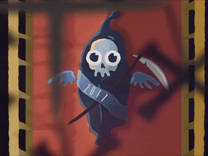 NYE 2017 aftereffects animation character design gif illustration