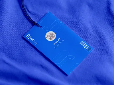 HUBCODE - Emplōyēē ID Cārd blue branding code code school hubcode id card identity design school