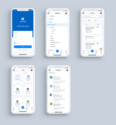 Mobile Interface Concept for Joomla 4 admin template joomla joomla4 template