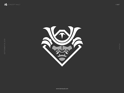 Ronin branding concept design fuji japanese logo ronin vector