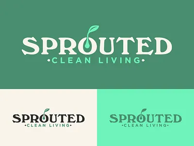 Sprouted Blog Logo blog branding cannabis clean design food green green living health leaf logo plant seed sprout website weed wellness