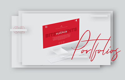 Portfolio branding mockup portfolio red website