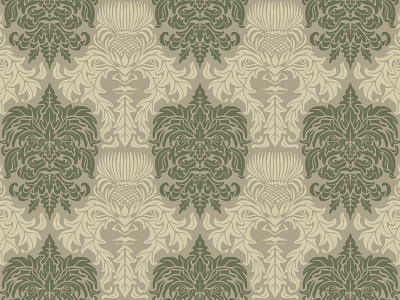 Green Man Brocade - textile pattern brocade greenman pattern surface design surface pattern textile textile design textile pattern