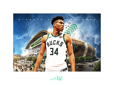 Giannis - Framed Print 34 athlete branding autograph ball basketball basketball player composite framed print giannis giannis antetokounmpo greek freak milwaukee milwaukee bucks nba nba poster sports sports branding sports marketing