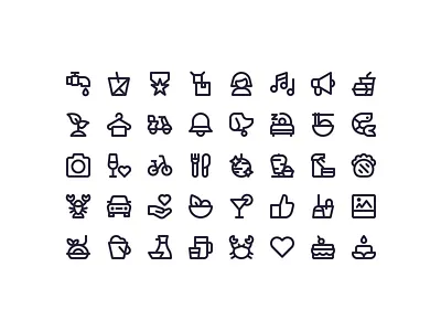 Yelp Icons drink food icon icon design iconography icons illustration vector