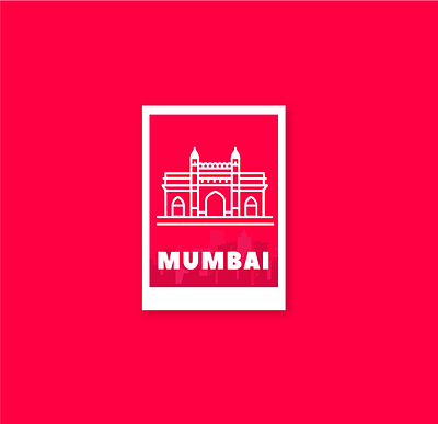 Mumbai Sticker clean contest dribbbleweeklywarmup gateway of india minimal monochrome mumbai red sticker warmup weekly warm up