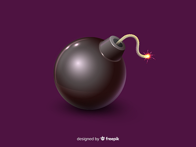 Bomb bomb design download fire free illustration realistic vector