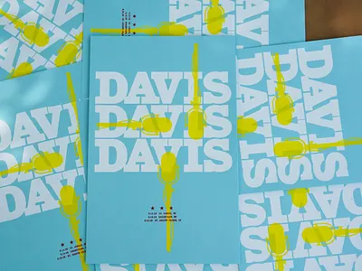 Davis Davis Davis LE Poster gig poster graphic designer hand made letterpressed limited edition michigan music music poster musician client screenprint