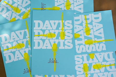 Davis Davis Davis LE Poster gig poster graphic designer hand made letterpressed limited edition michigan music music poster musician client screenprint