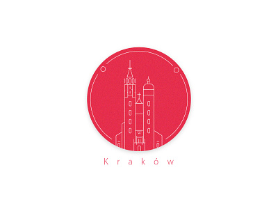 Krakow challenge colors design dribbleinvite flat hello dribbble icon illustration illustrator krakow minimal poland simple vector