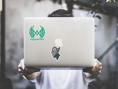 MyWarrant Brand – Stickers brand branding design designer green illustration illustrator logo monogram monogram logo sticker stickermule typography vector