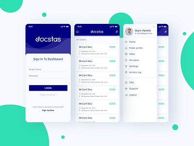 Docstas | dream project android app app design icon ios ios app logo mockup notary typography ui uiux ux