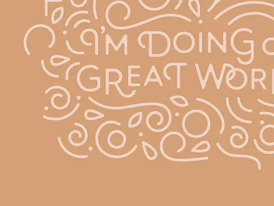 Great Work bezier great illustration lines swirls typography vector work