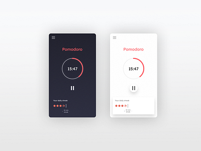 Daily Ui 014 Countdown Timer 014 app concept countdown timer countdowntimer dailyui mobile pomodoro timer