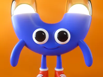 Blue Monster 3d 3d art 3d artist animation charactedesign cinema 4d design illustration motion design motiongraphics photoshop render
