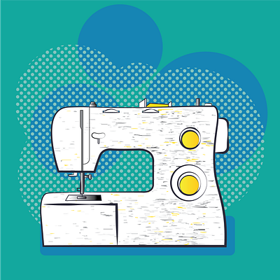 Free download vector sewing machine design free ai free donload free vector illustration illustrator sewing sewing machine