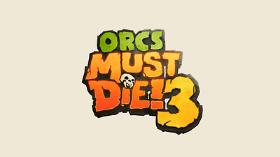 Orcs Must Die 3 gaming logo logotype orcs skull typogaphy video game videogame