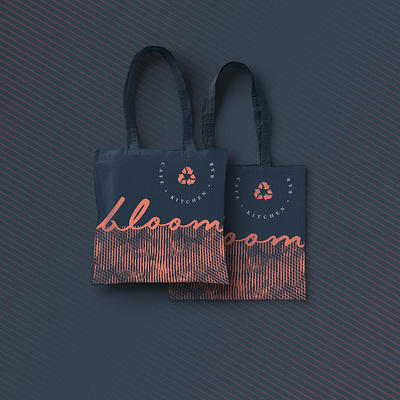 Bloom Tote Bag brand brand identity branding branding design concept design logo moire restaurant visual identity