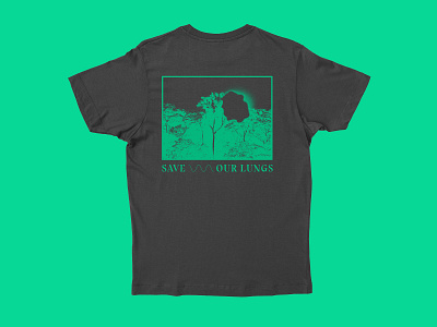 Save Our Lungs shirt acid amazon amazon fire bitmap burn deforestation everpress fire fundraiser fundraising graphic tee green rainforest shirt sustainability sustainable t shirt tee shirt threshold wildfire