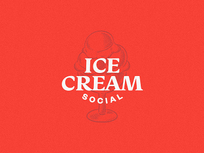 Ice Cream Social branding design ice cream illustration social typography