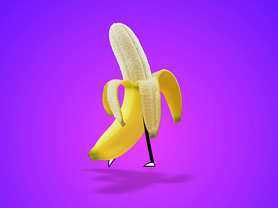 Moonwalking Banana animation animation after effects animation design animations dance dancing food fresh illustration