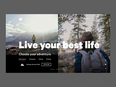 Adventure Website adventure aftereffects concept design motion ui webdesign website