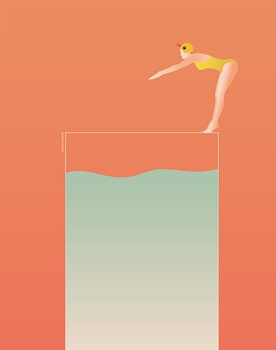 Embrace your fear applepencile challenges dailydrawing diving graphic design illustration ipadpro lifedrawing mountain oprah winfrey procreate quatation tumbler