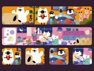 背景图-萌宠 design illustration illustrations/ui illustration/ui page poster
