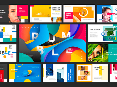 Rumble Slides graphic design ppt