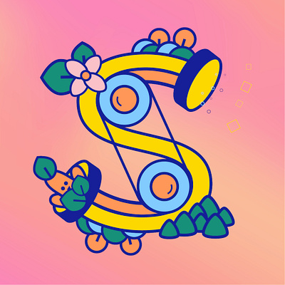 S for 36 Days of Type 2d 36days 36daysoftype aftereffects ai bellapark branding concept design graphic happy illustration lettering motiongraphics type