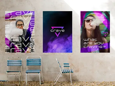 Crave Ads crave miami miami vice neon pink purple smoke smoke shop vape vice