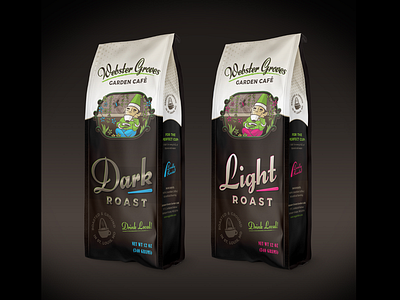 Webster Groves Garden Café coffee packaging